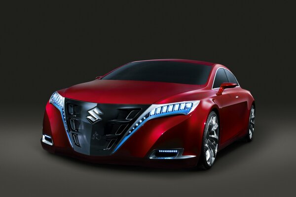Vermelho ultra elegante vencedor das estradas