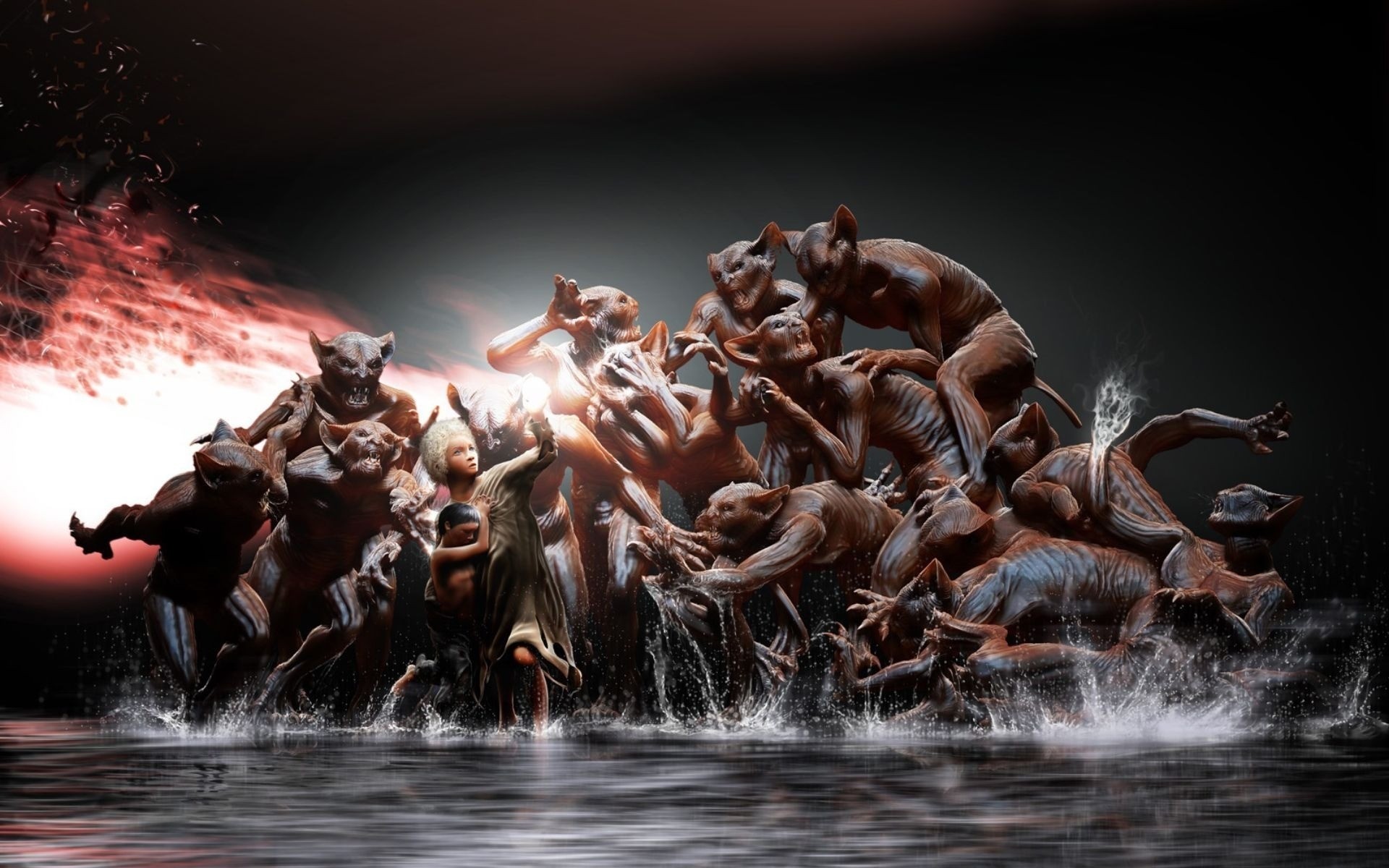 festival movimento competição água desempenho mandrião demônio diabo