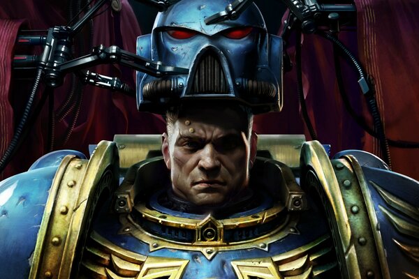 Homem de armadura usando capacete