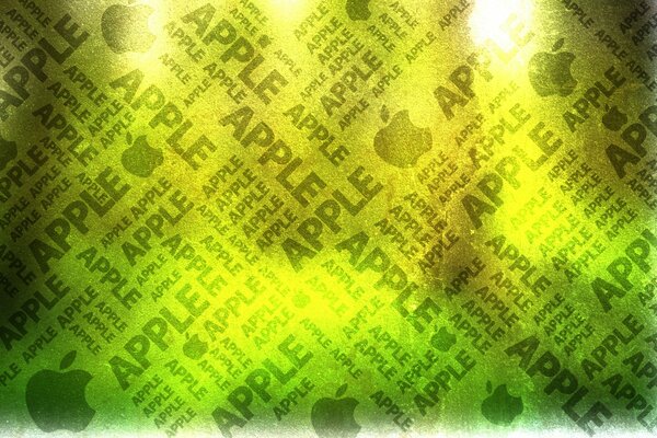 Logotipo da Apple em fundo verde