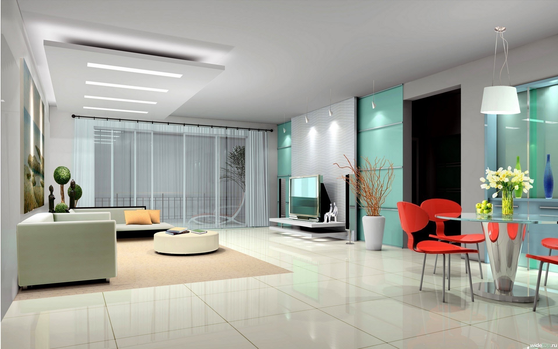 móveis interior quarto moderno janela cadeira piso design de interiores assento mesa apartamento dentro sofá minimalista família espaçoso luxo casa lâmpada teto tv