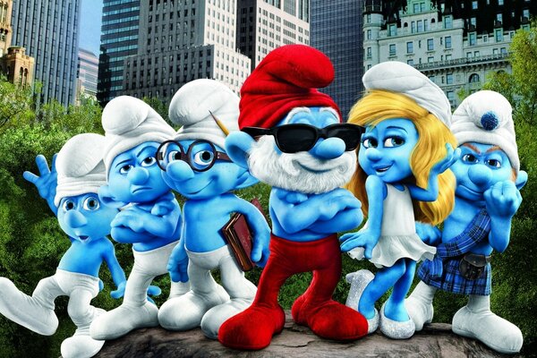 Smurfs em edifícios altos