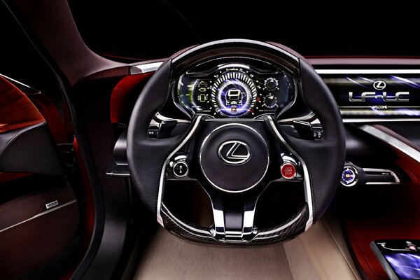 Interior do carro Lexus. Concept cars