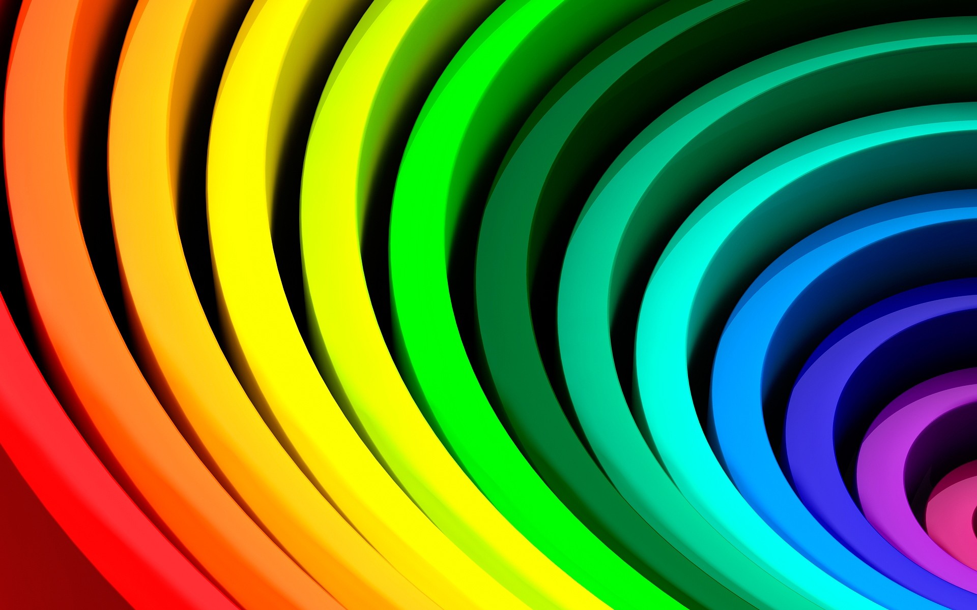 abstrato espiral papel de parede redondo padrão forma design arte futurista curva luz vórtice fundo geométrico textura cor movimento moderno linha verde azul amarelo laranja