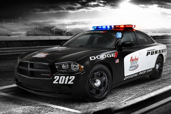 Dodge carro de polícia com Pisca-pisca