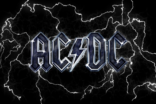 Emblema do grupo ac / dc com zíperes