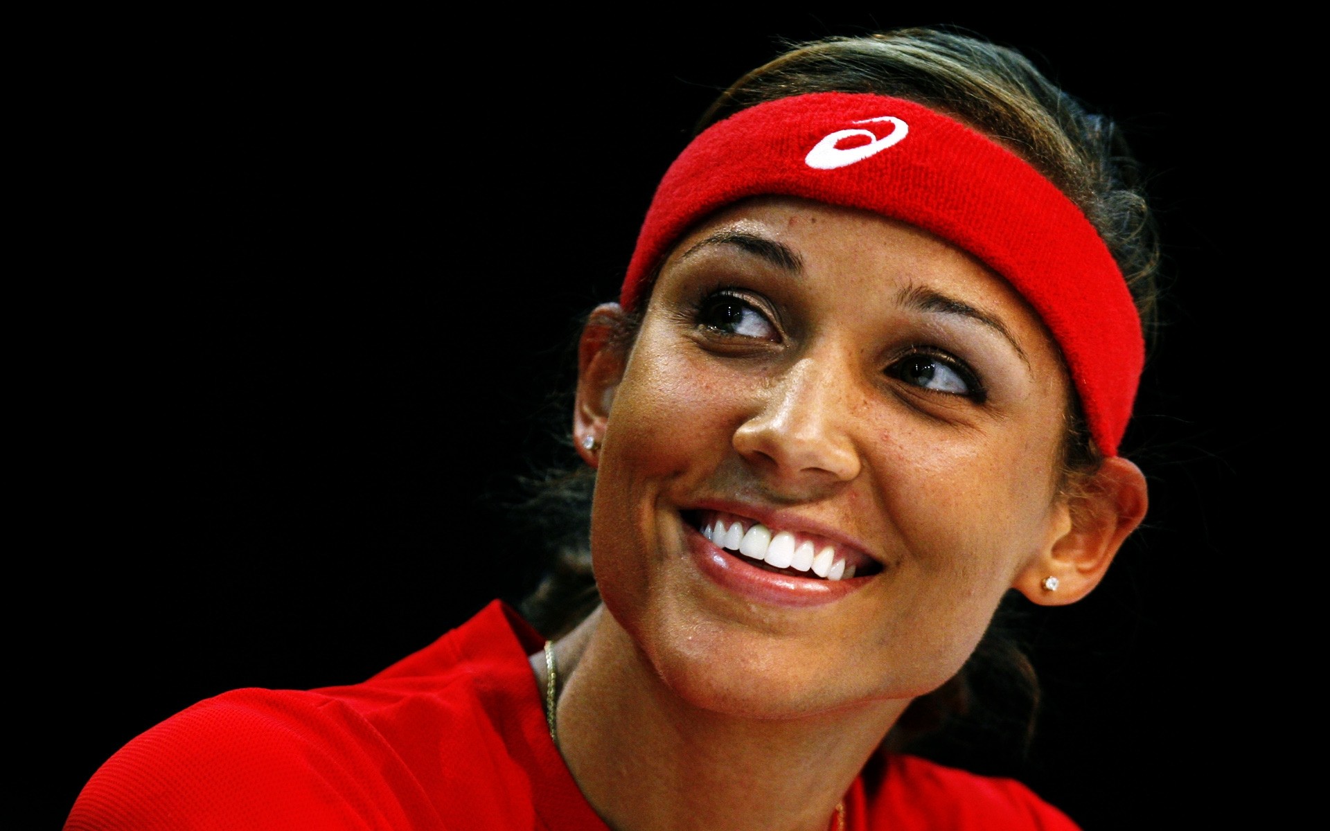 vestir retrato solteiro competição adulto mulher expressão facial equipamento desportivo lori jones atleta de campo atleta de rastreamento