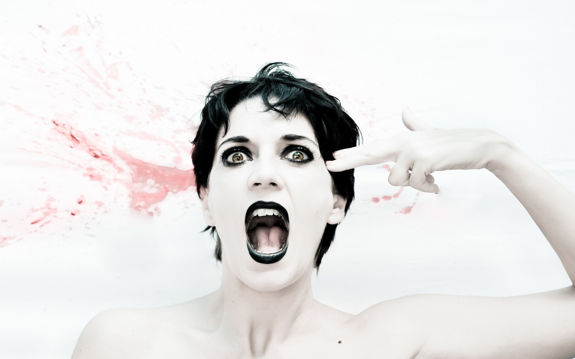 menina mulher retrato jovem moda cara bonita adulto glamour modelo morena solteiro homem situação mulher em choque cara chocada