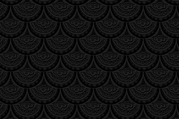 Fundo preto com flores de renda