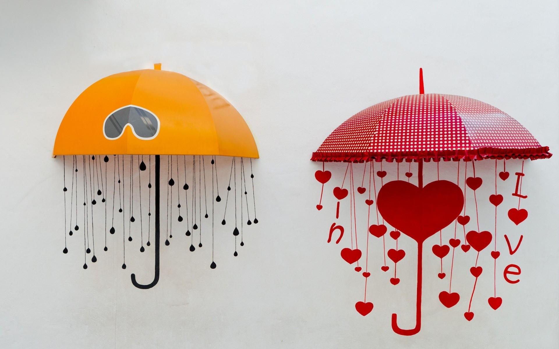ilustração desktop símbolo projeto vetor amor valentim guarda-chuva