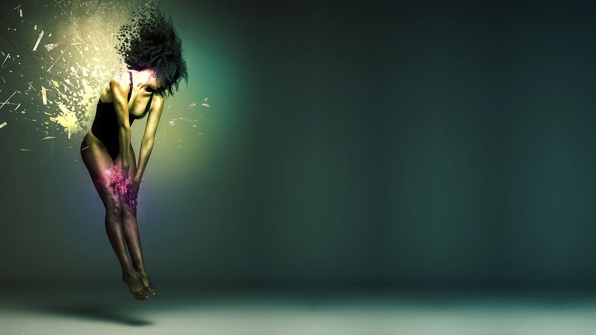 arte abstrato borrão nude menina mulher retrato escuro flor