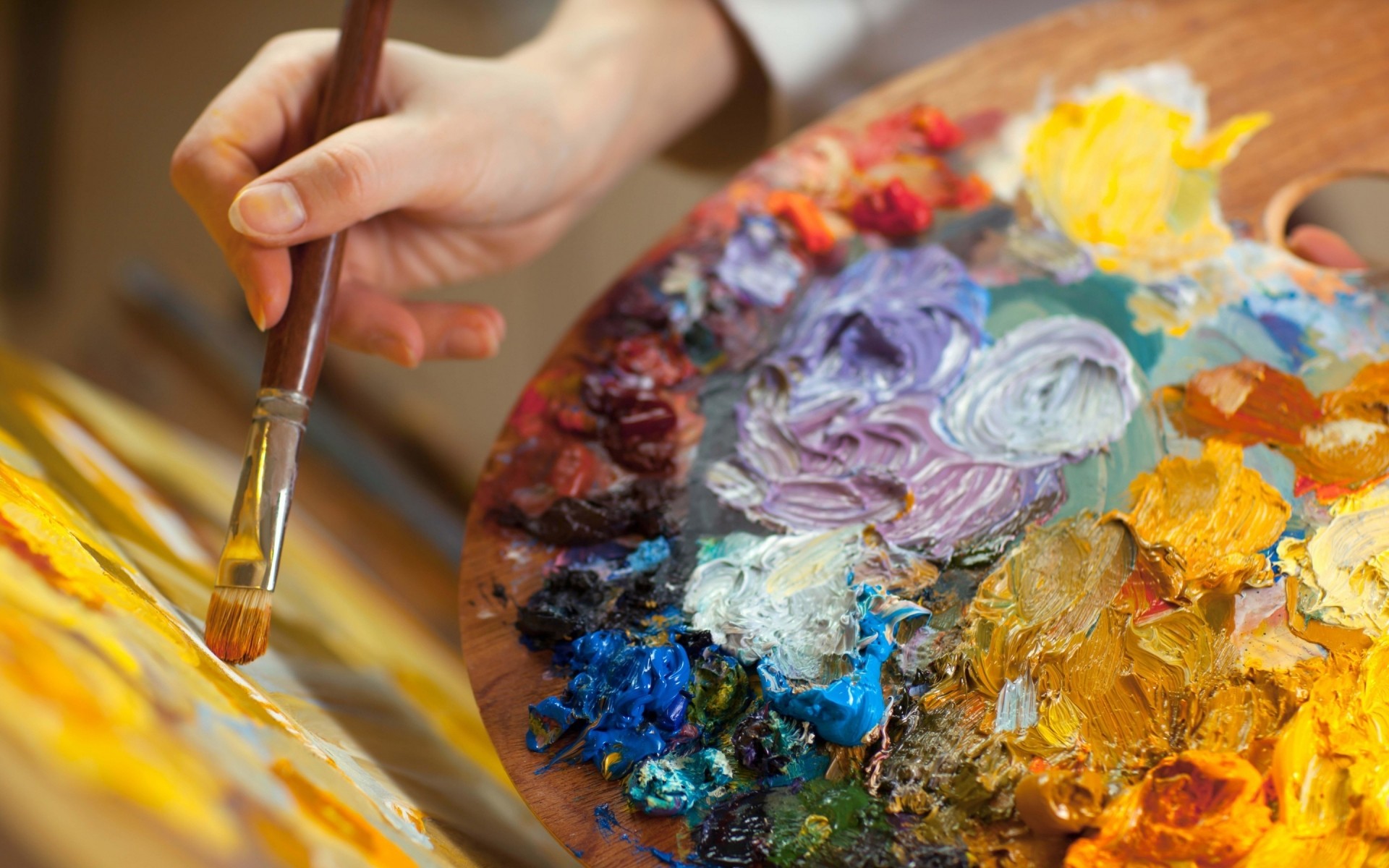 criatividade cor arte decoração comida escova pintura paleta