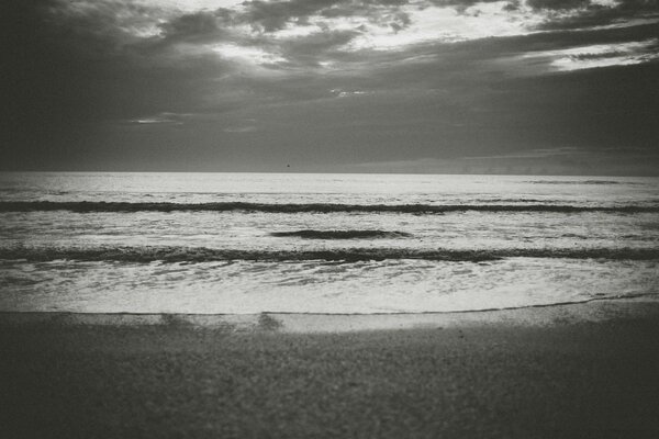 Seascape em preto e branco