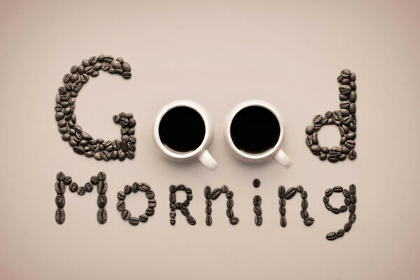 Bom Dia dos grãos de café