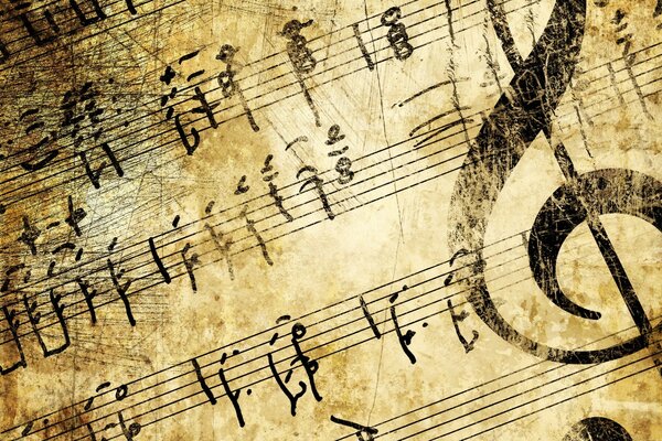 Velho, sujo, Notação musical