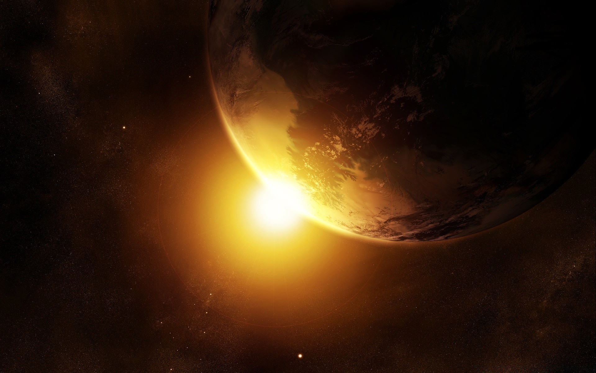 espaço astronomia lua sol escuro em forma de bola eclipse luz sistema solar planetas fantasia atmosfera céu pôr do sol