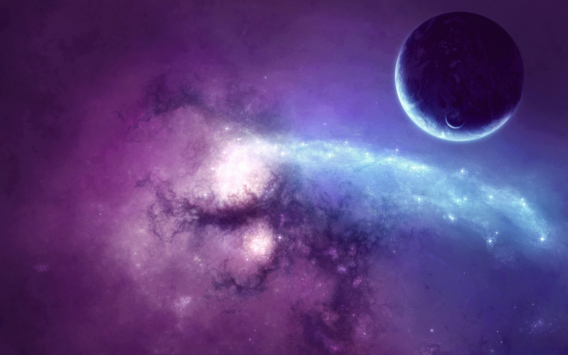planetas astronomia galáxia lua espaço planetas infinito nebulosa exterior céu exploração telescópio astrologia ciência constelação abstrato mistério profundidade área de trabalho espaço fantasia