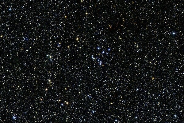 Céu negro estrelado. Espaço