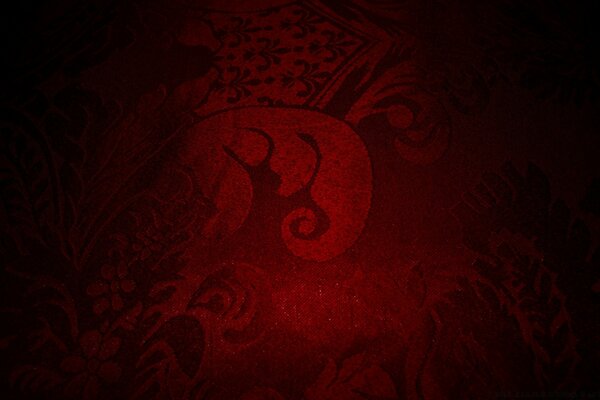 Símbolo antigo em fundo vermelho