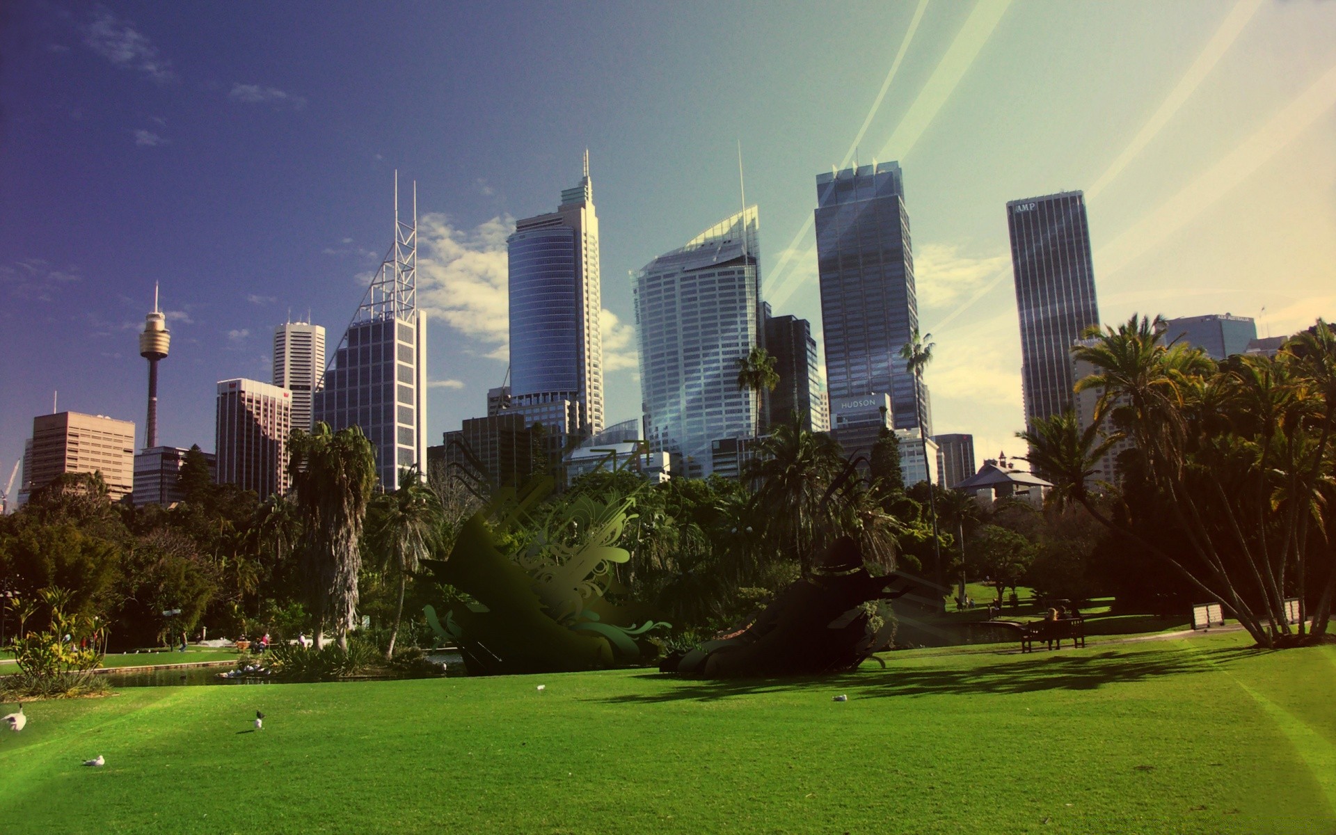criativo arranha-céu cidade skyline cidade escritório arquitetura centro da cidade casa moderno o negó cio céu urbano viajar finança torre exterior parque
