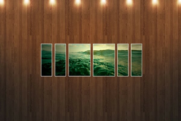 Painel pré-fabricado da natureza na parede