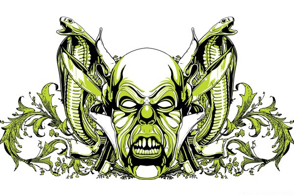 O terrível desenho de Gremlin com cobras