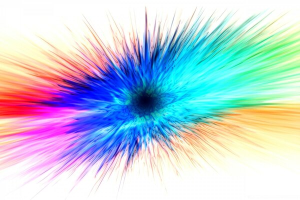 Explosão brilhante das cores do arco-íris