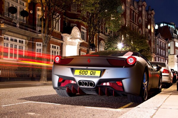 Ferrari luzes 458 cidade italia noite extrato spider