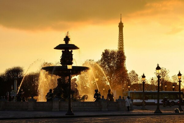 Paris jatos Paris França água Fountain France Lanternas