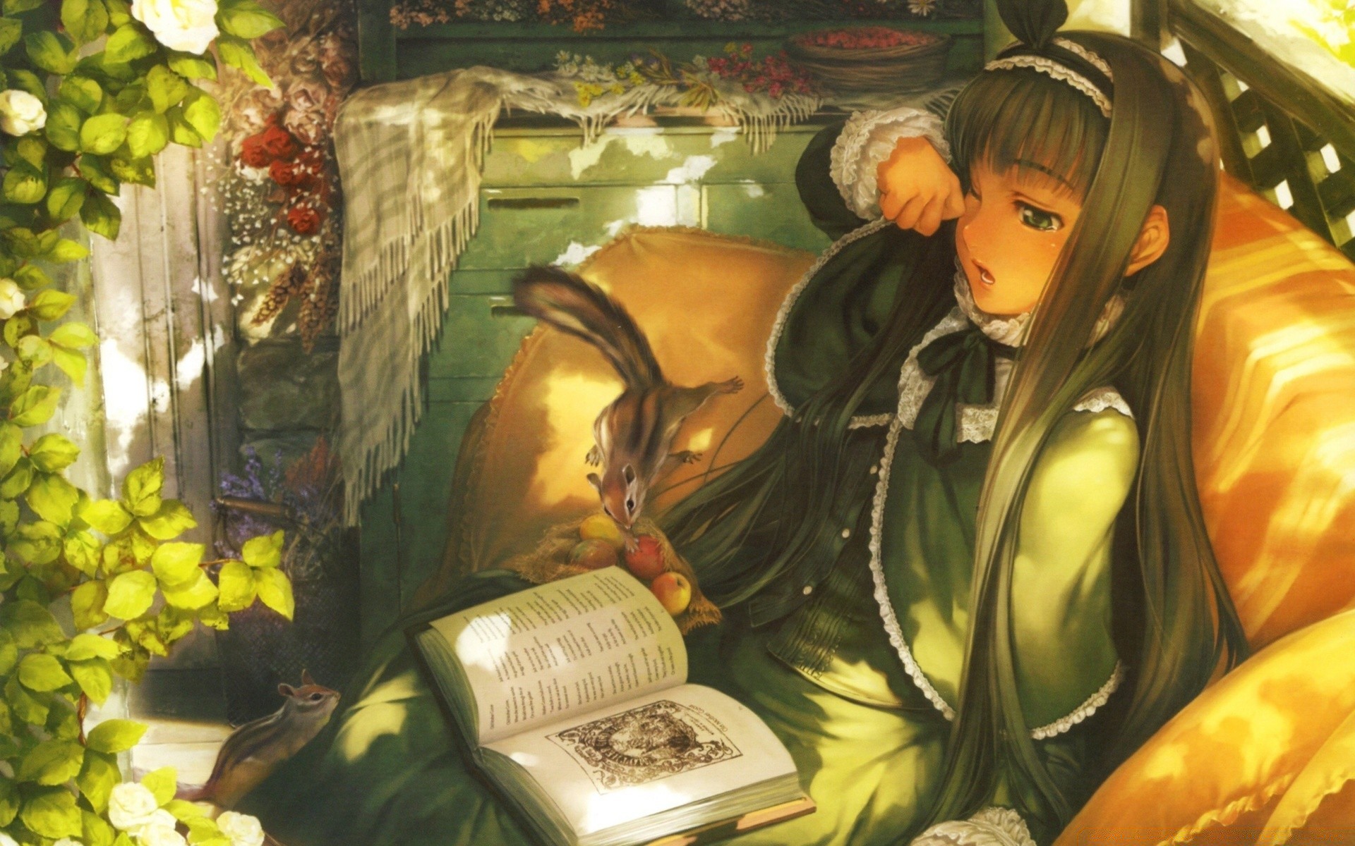 anime arte pintura outono ilustração adulto mulher solteiro