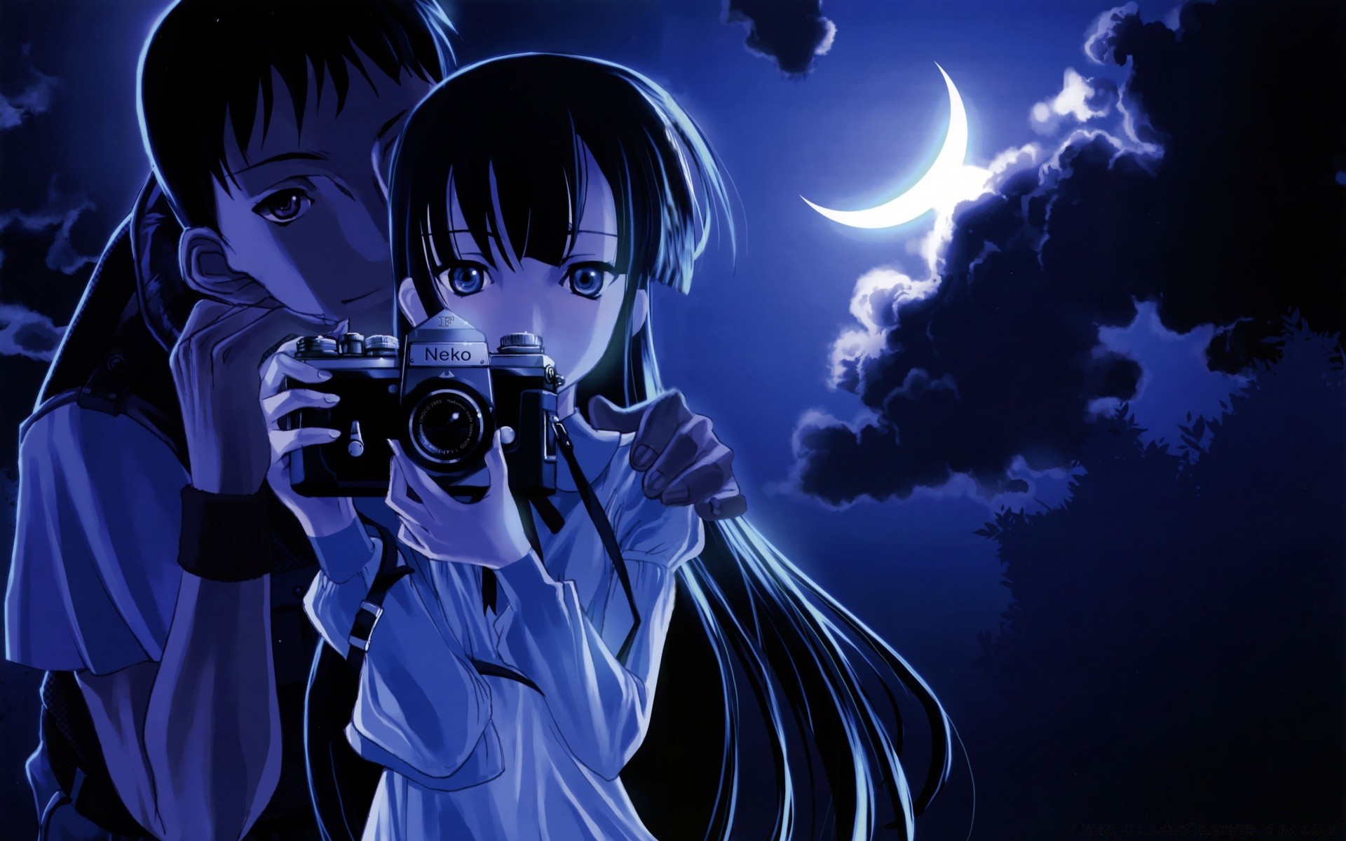 anime escuro silhueta área de trabalho terror arte perigo