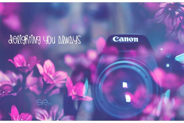 Imagem da câmera fotográfica da Canon em cores