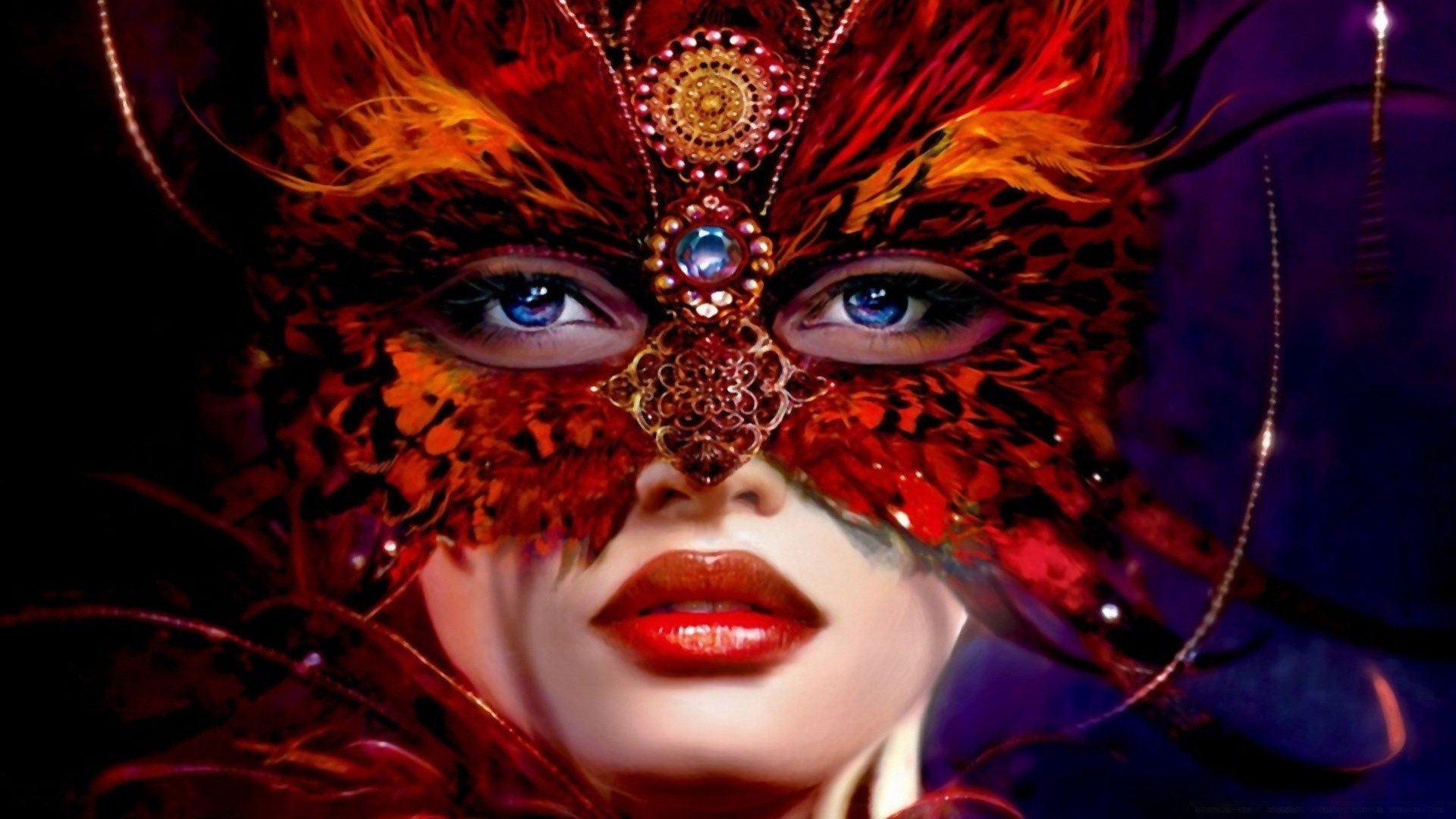 fantasia mistério cara halloween festival máscara traje escuro retrato arte bela brilhante mascarada moda luxo mulher