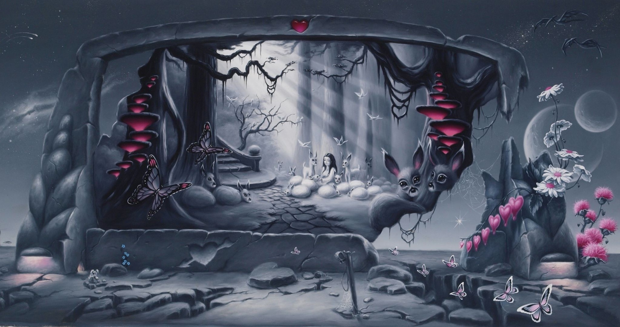 grafite halloween ilustração terror