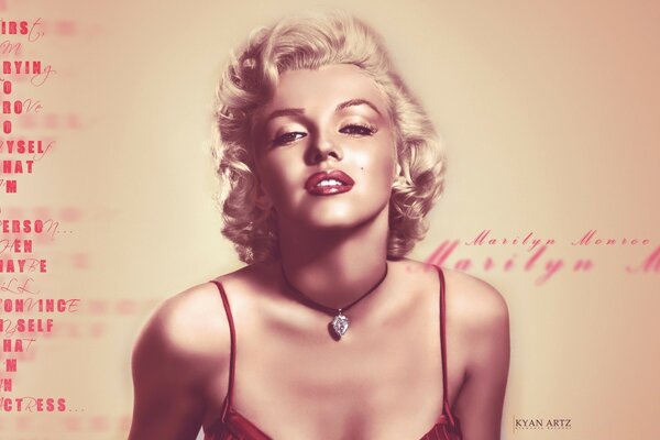 Citação e Marilyn Monroe como um projeto de arte