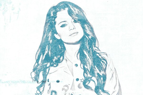 Retrato de uma menina mododa com filtros