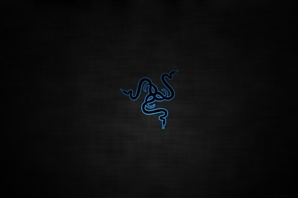 Desenho azul escuro sobre fundo preto