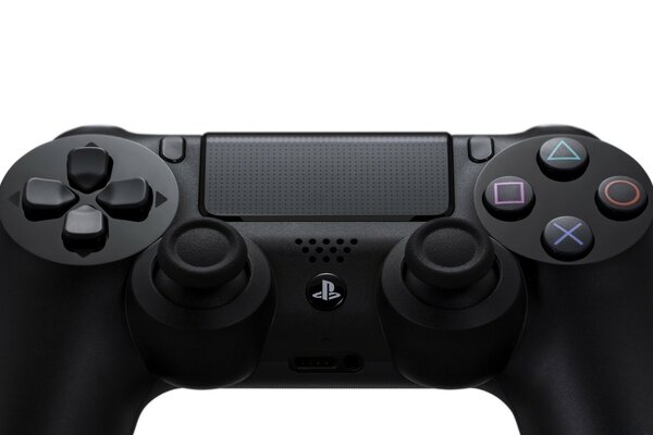 Joystick fosco em um fundo branco como a neve