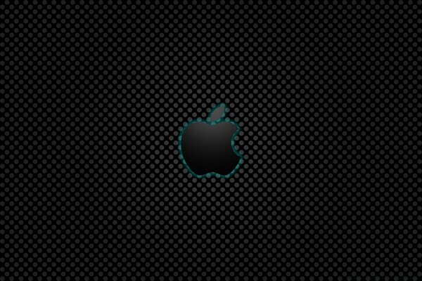 Ícone da apple em um fundo escuro para o ponto