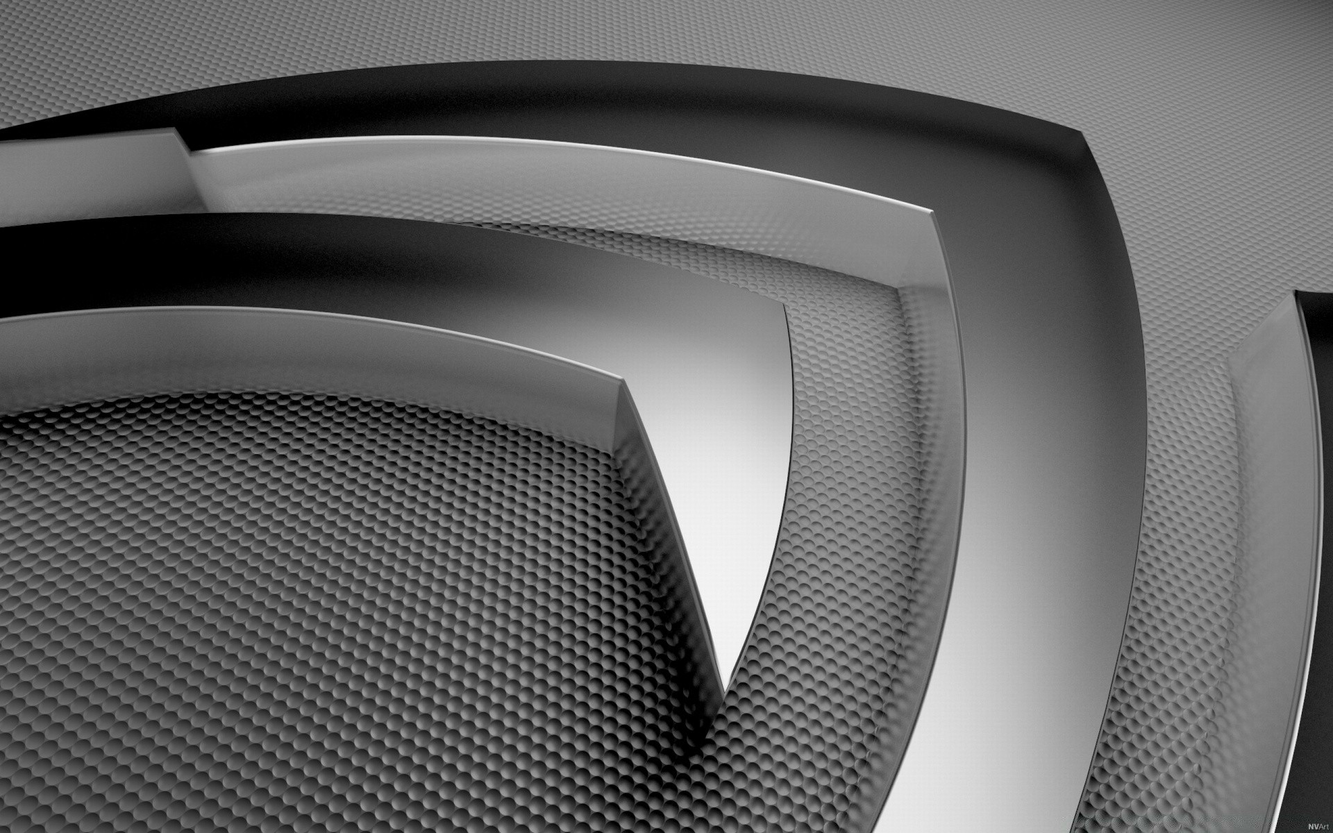 nvidia monocromático moderno design abstrato moderno arte metal