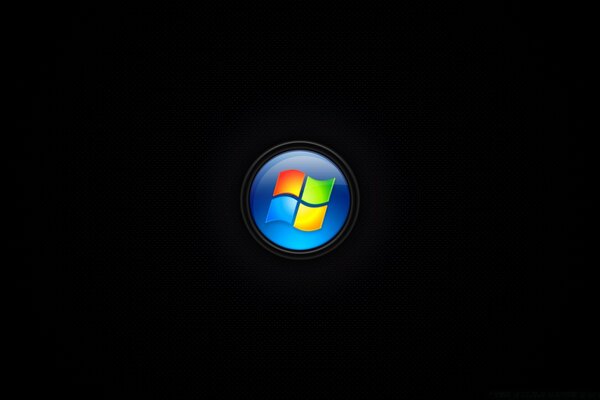 Ícone do Windows em fundo preto