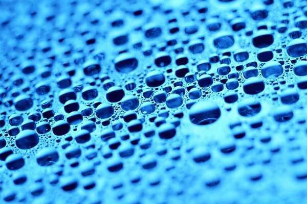 Superfície azul molhada
