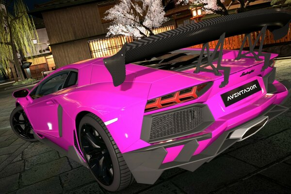 Ferrari rosa em gran turismo