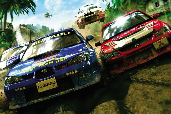 Corrida de carros nos trópicos, jogo de computador