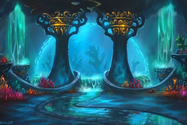 Bela paisagem no jogo online
