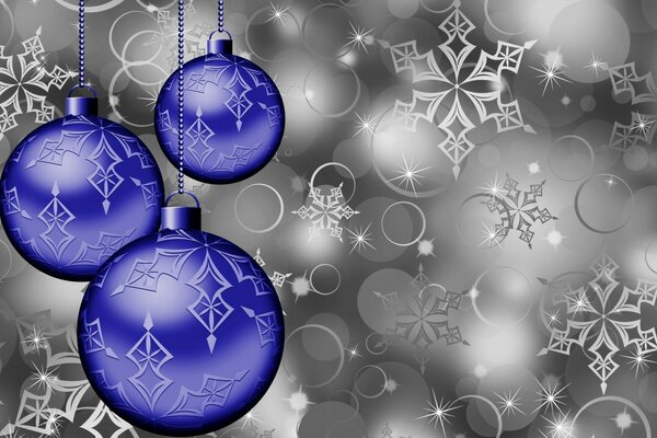 Fundo cinza com bolas de Natal brilhantes