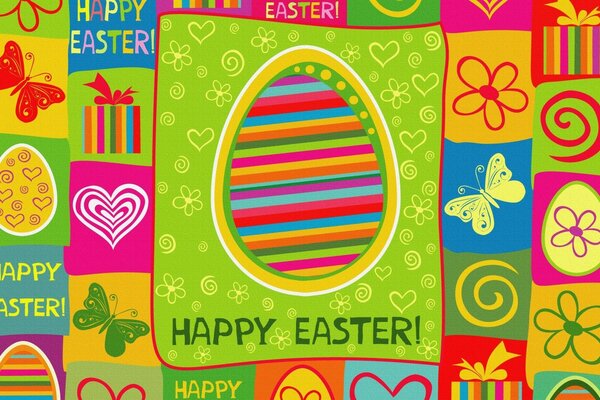 ilustração de Páscoa Happy EASTER! 