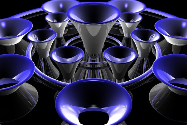 Design de tubo de cor Azul