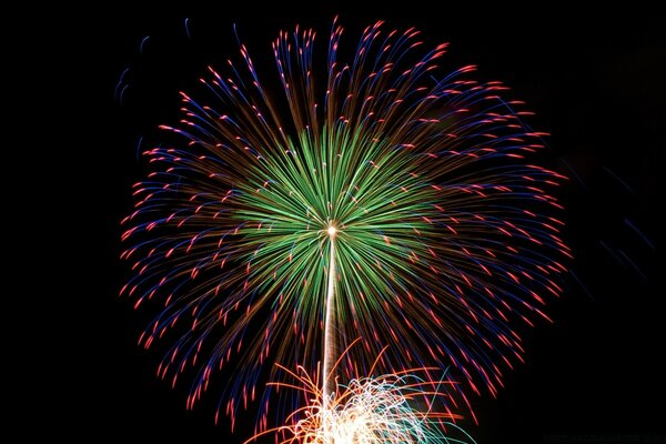As cores brilhantes da saudação festiva