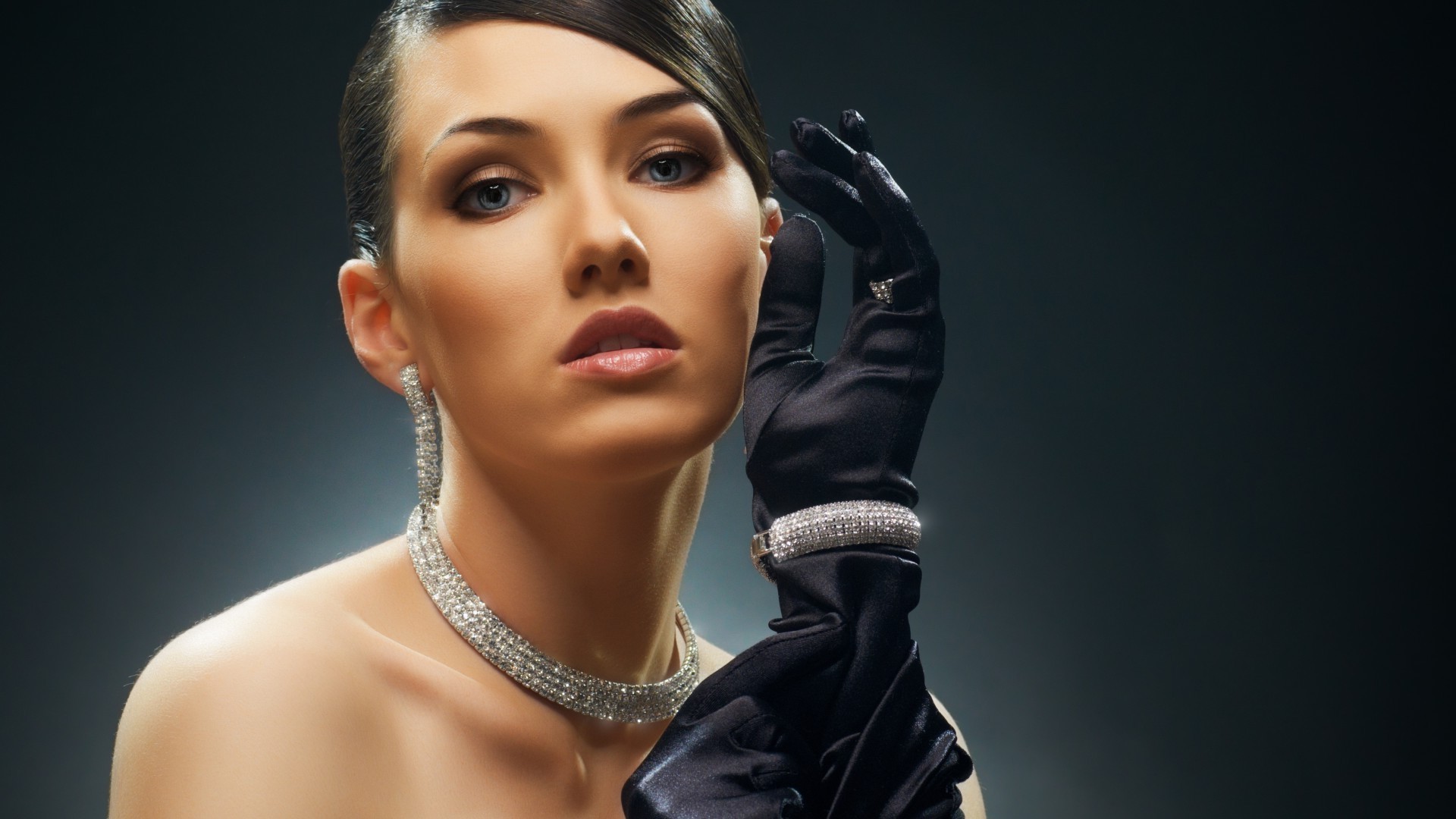 mulher moda solteiro glamour retrato sexy jóia